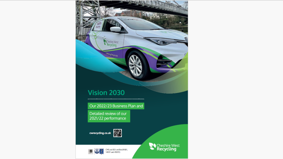 Scrrenshot of the Business Plan Cover 2022-23