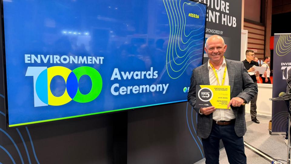 Steve Irwin receives a 2026 Environment 100 Award